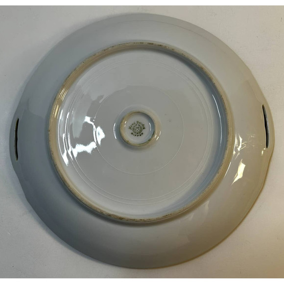 VTG Nippon Hand Painted Handled Cake Plate w/Pink Roses & Gold Accent Trim - Picture 4 of 5